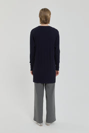 Fitilli Triko Tunik - Lacivert