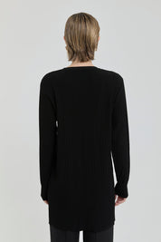 Fitilli Triko Tunik - Siyah