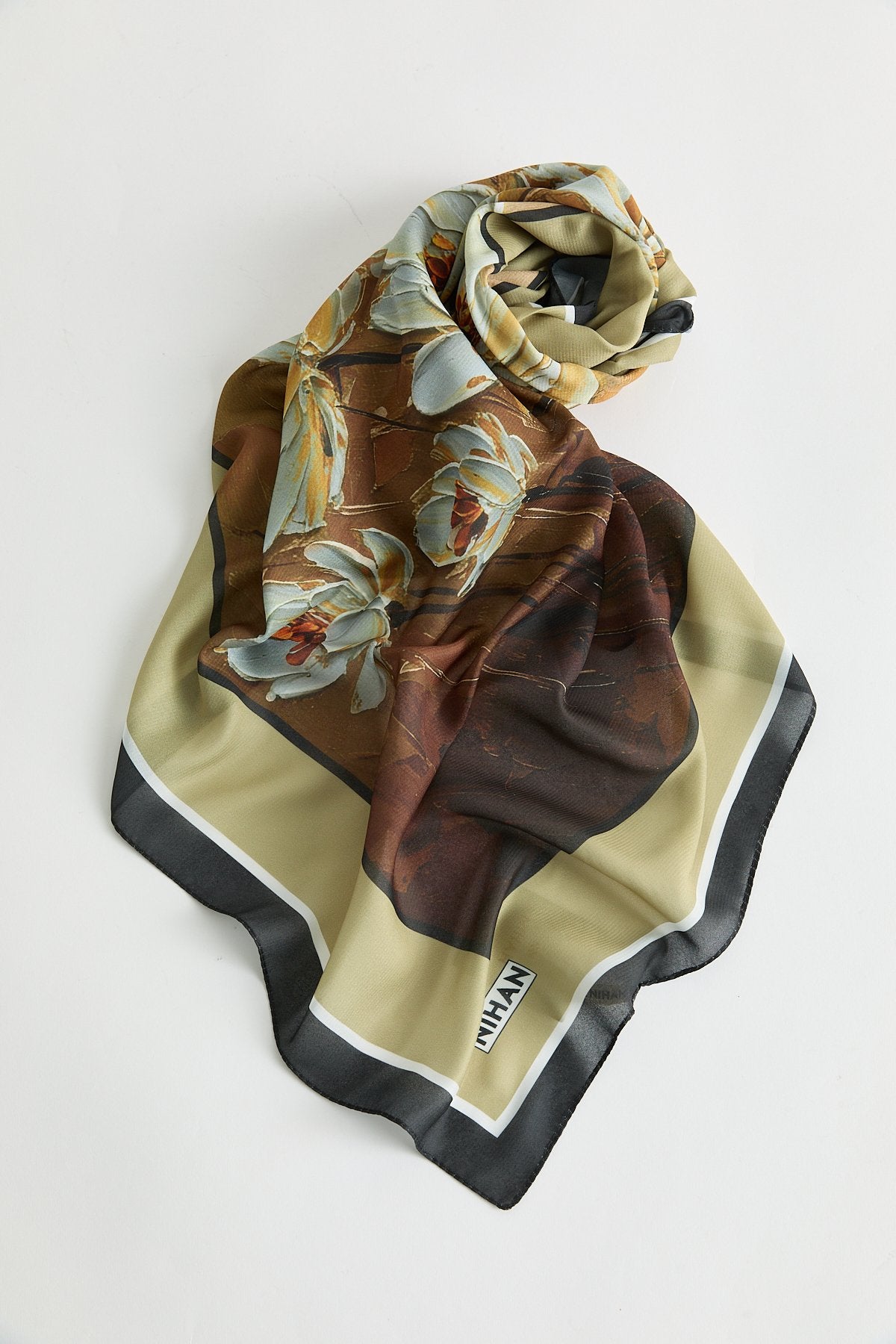 Floş Natural Fly Eşarp - Camel