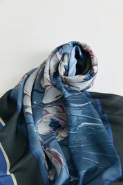 Floss Natural Fly Scarf - Blue