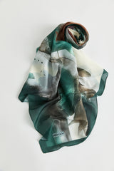 Floss Natural Fly Scarf - Green