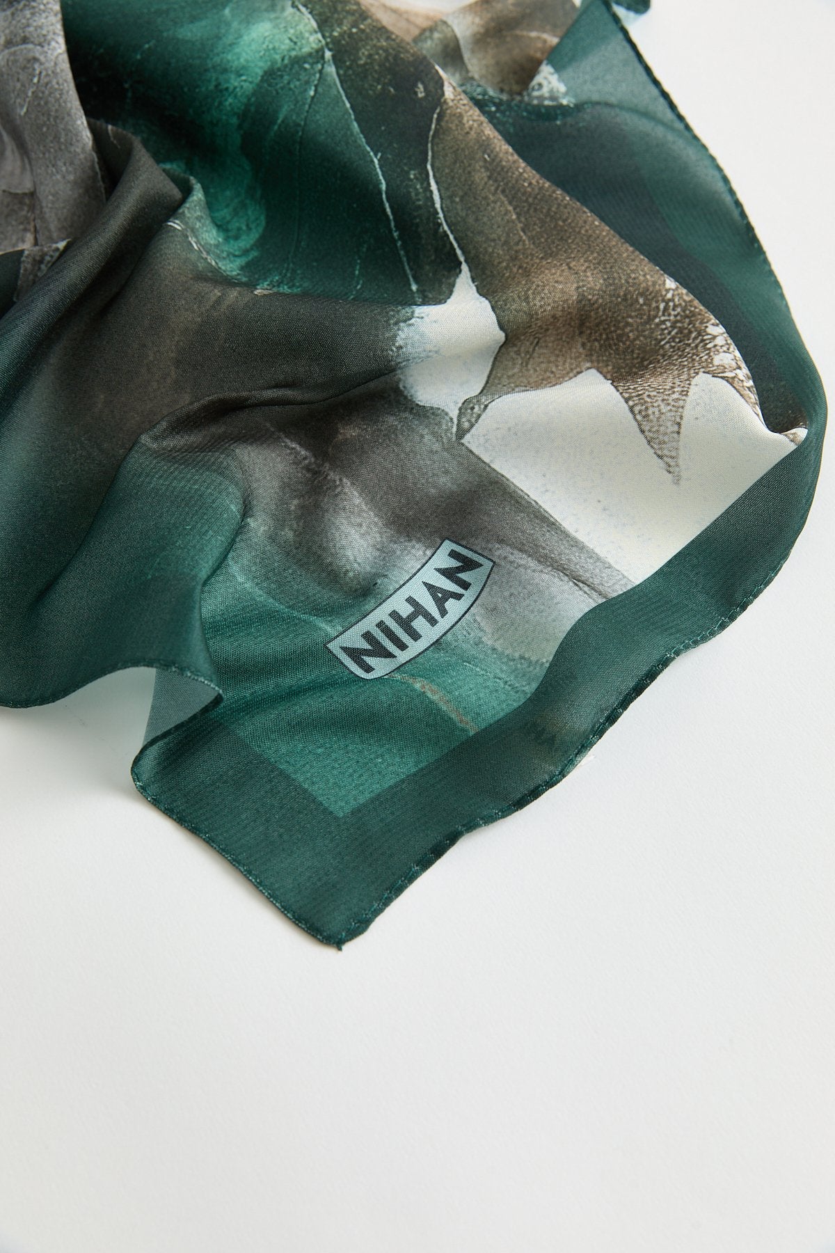 Floss Natural Fly Scarf - Green