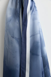 Floss Natural Fly Scarf - Navy Blue