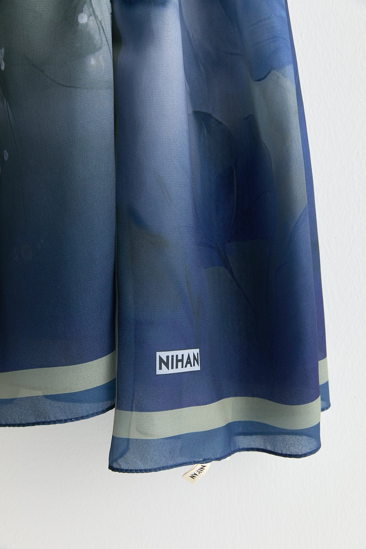 Floss Natural Fly Scarf - Blue