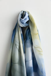 Floss Natural Fly Scarf - Blue