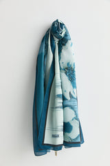 Floss Natural Fly Scarf - Blue