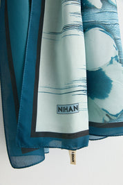 Floss Natural Fly Scarf - Blue