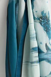 Floss Natural Fly Scarf - Blue