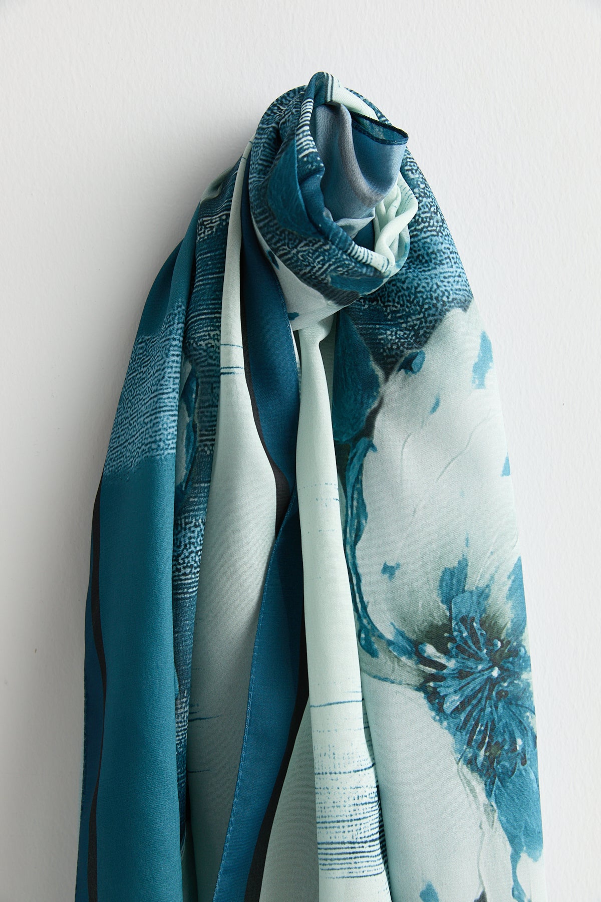 Floss Natural Fly Scarf - Blue