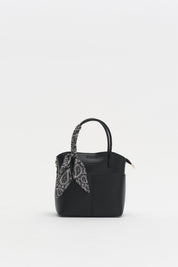 Fular Aksesuarlı Satchel Çanta - Siyah
