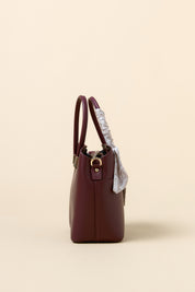 Tote Bag with Scarf Accessory - Burgundy