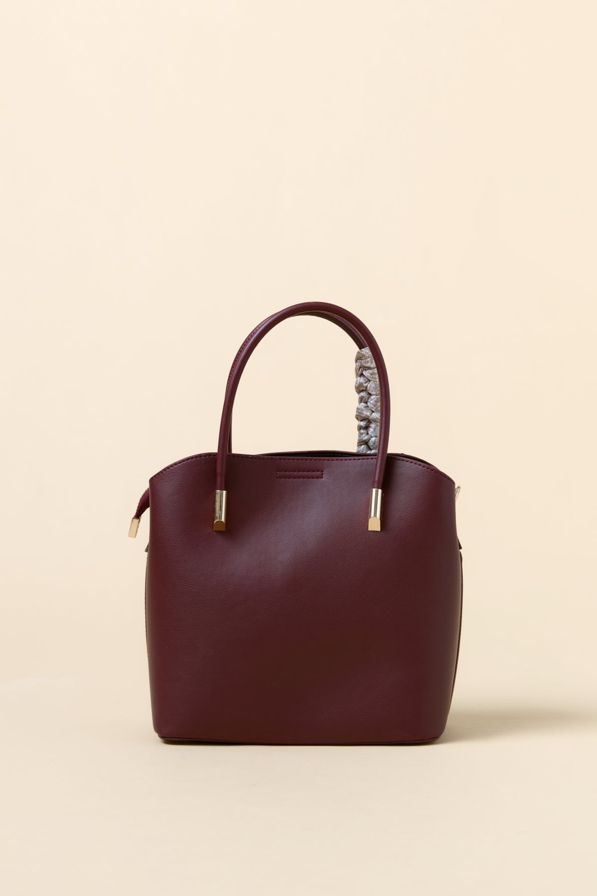 Tote Bag with Scarf Accessory - Burgundy