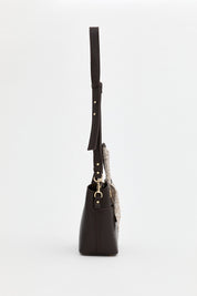 Tote Bag with Scarf Accessory - Coffee