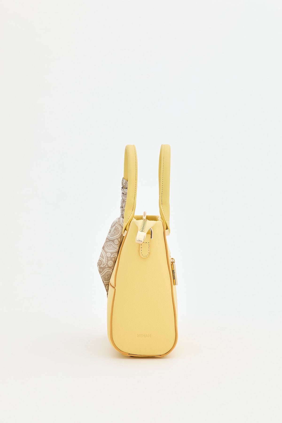 Tote Bag with Scarf Accessory - Yellow