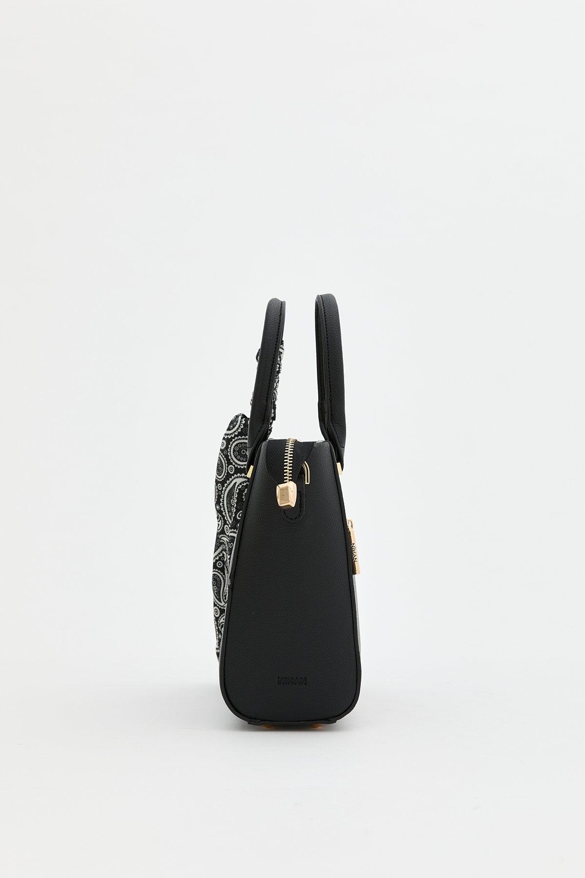 Tote Bag with Scarf Accessory - Black