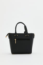 Tote Bag with Scarf Accessory - Black