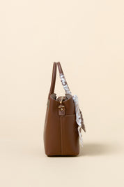 Tote Bag with Scarf Accessory - Tan