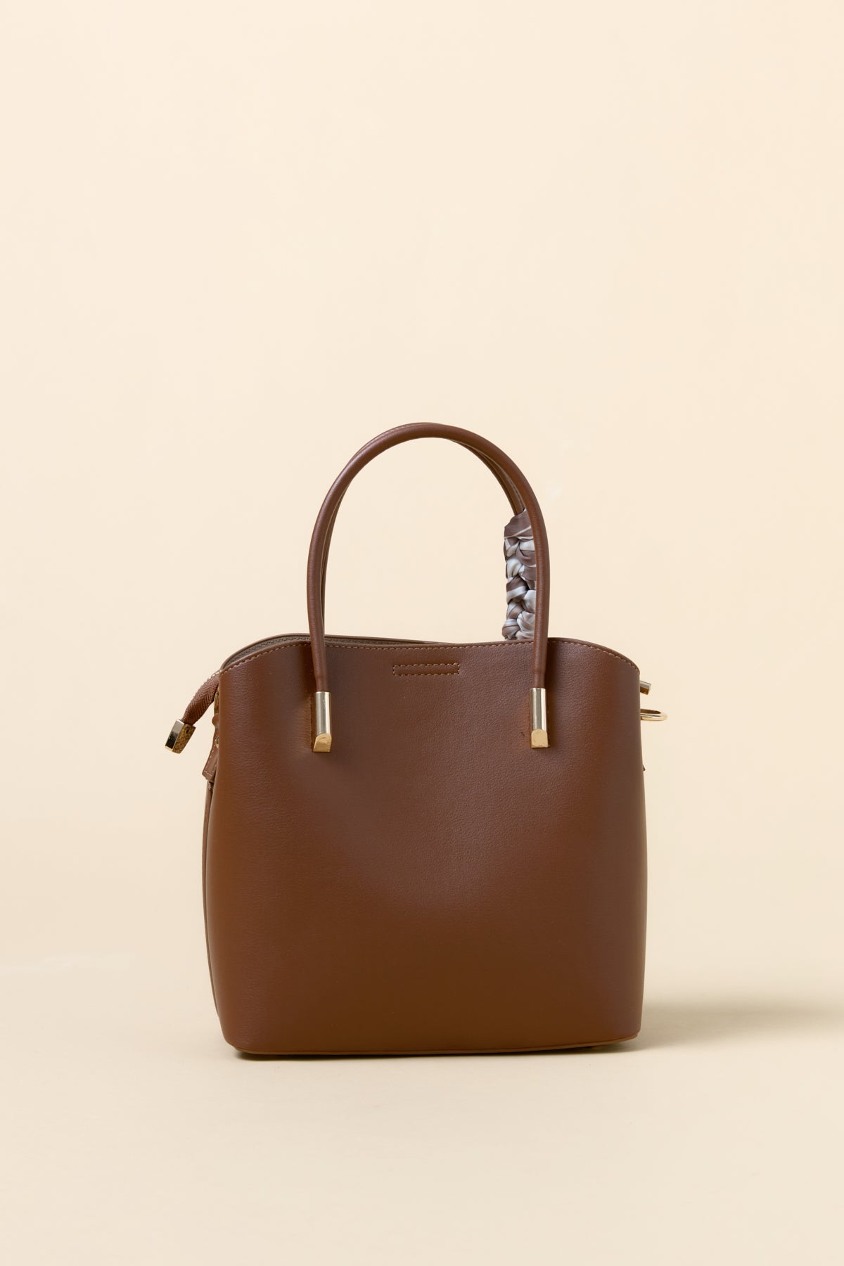 Tote Bag with Scarf Accessory - Tan