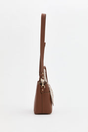 Tote Bag with Scarf Accessory - Tan