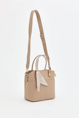 Tote Bag with Scarf Accessory - Mink