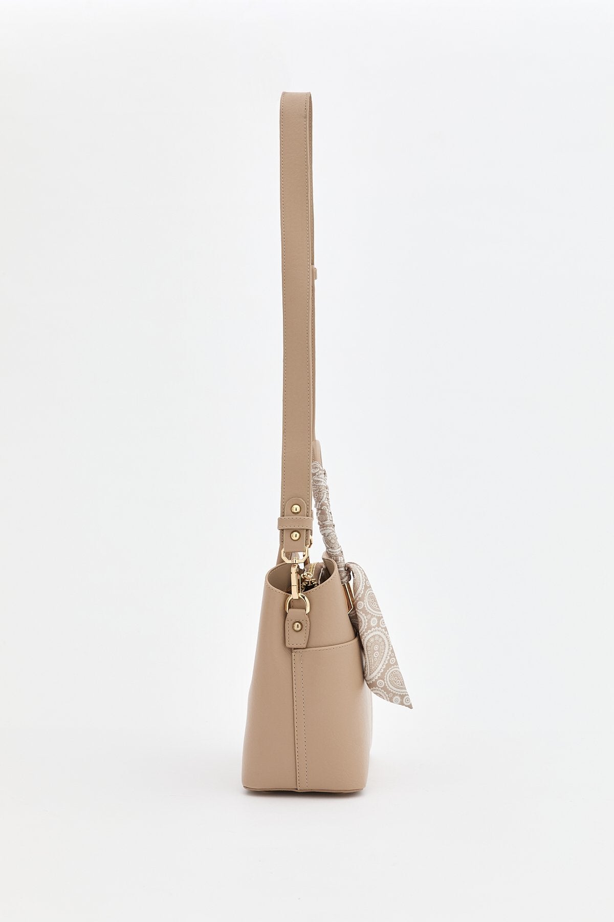 Tote Bag with Scarf Accessory - Mink