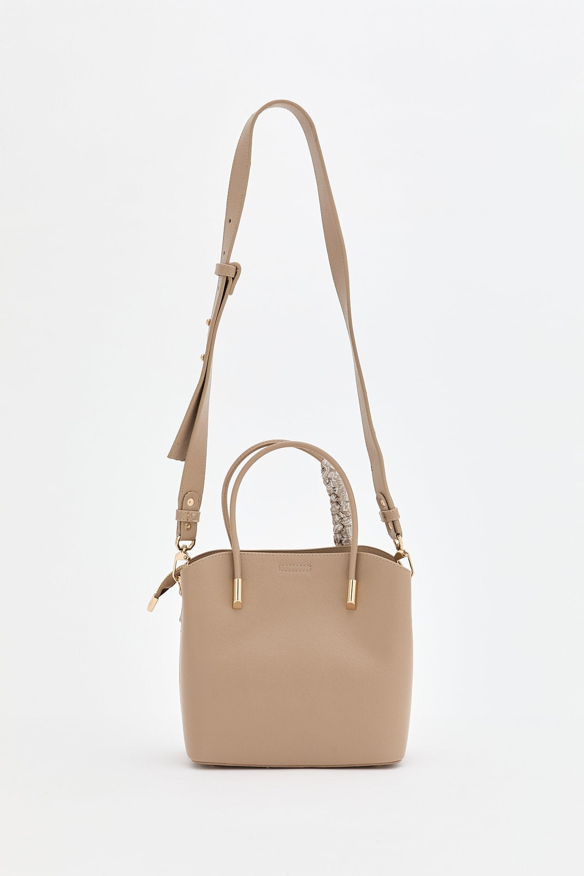 Tote Bag with Scarf Accessory - Mink