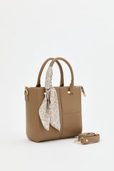 Tote Bag with Scarf Accessory - Mink