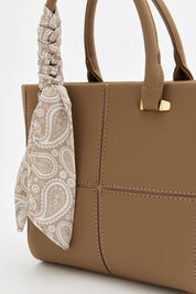 Tote Bag with Scarf Accessory - Mink