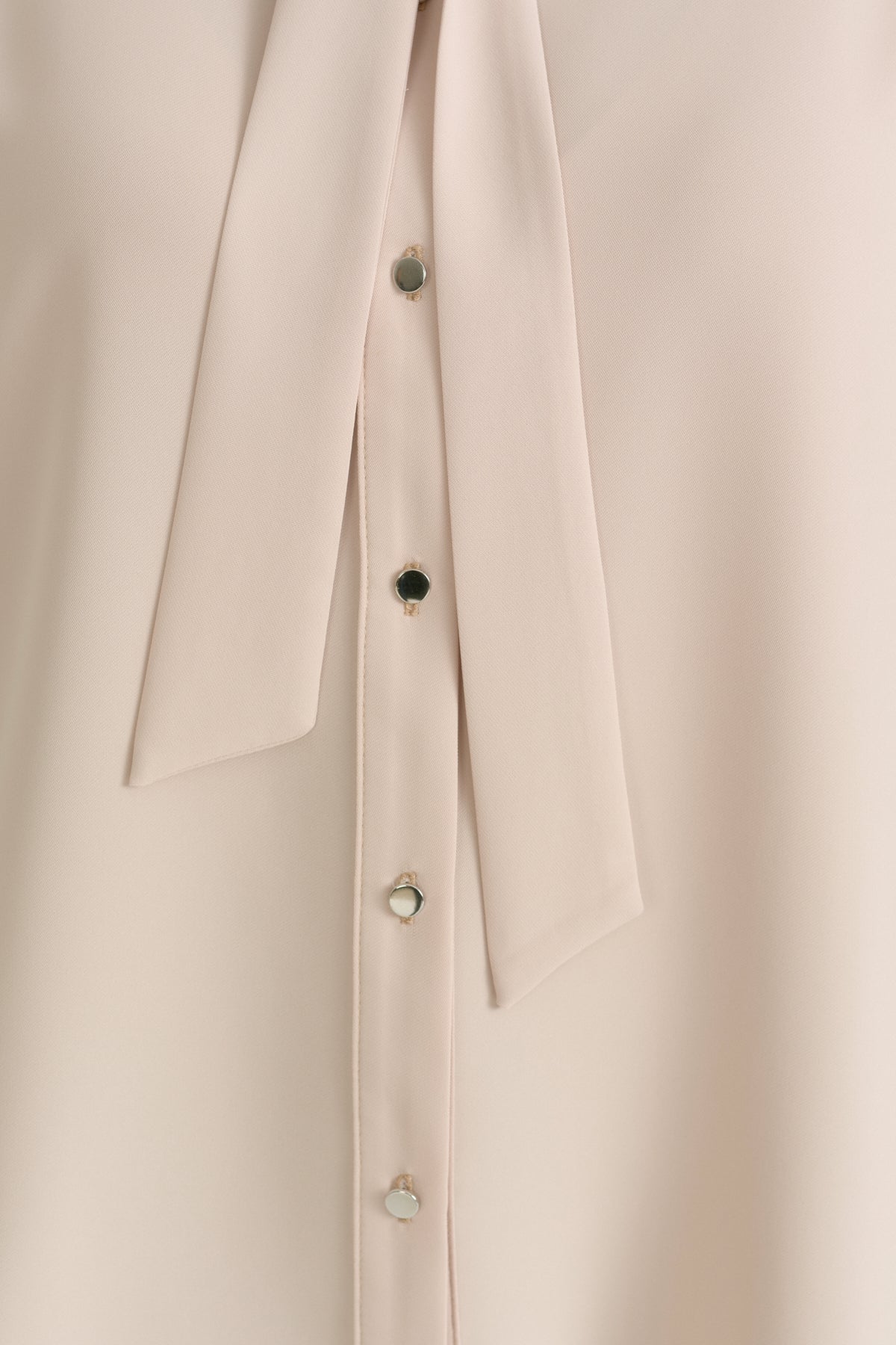 Scarf Collar Shirt - Beige