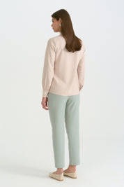 Scarf Collar Shirt - Beige