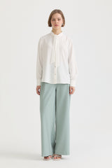 Scarf Collar Shirt - Ecru