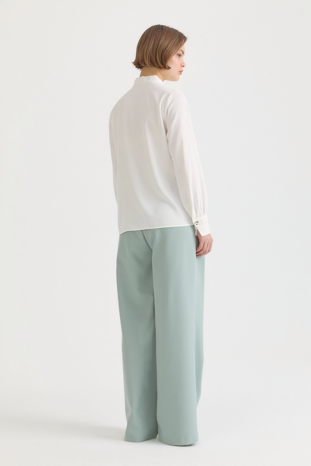 Scarf Collar Shirt - Ecru