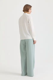 Scarf Collar Shirt - Ecru