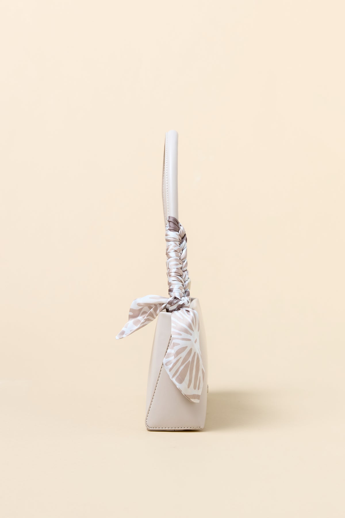 Handbag with Scarf - Beige