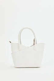 Handbag with Scarf - White