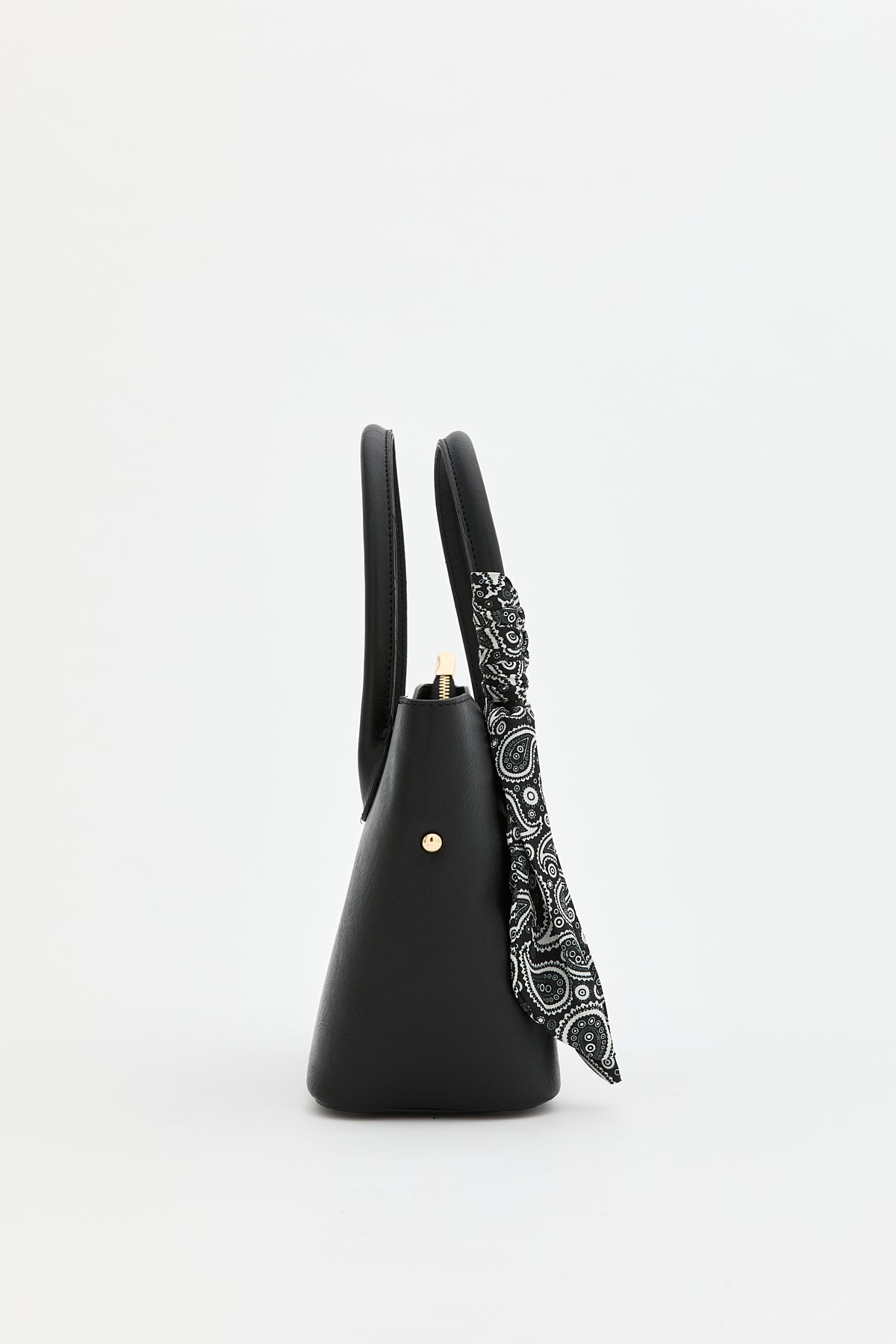 Handbag with Scarf - Black