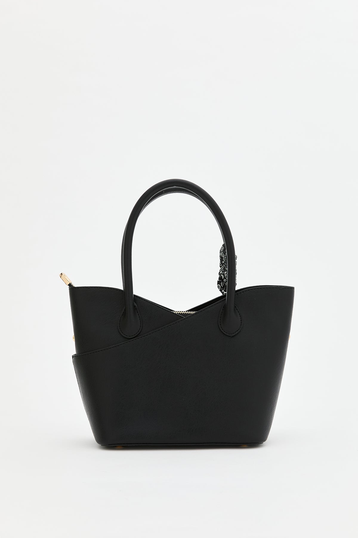 Handbag with Scarf - Black