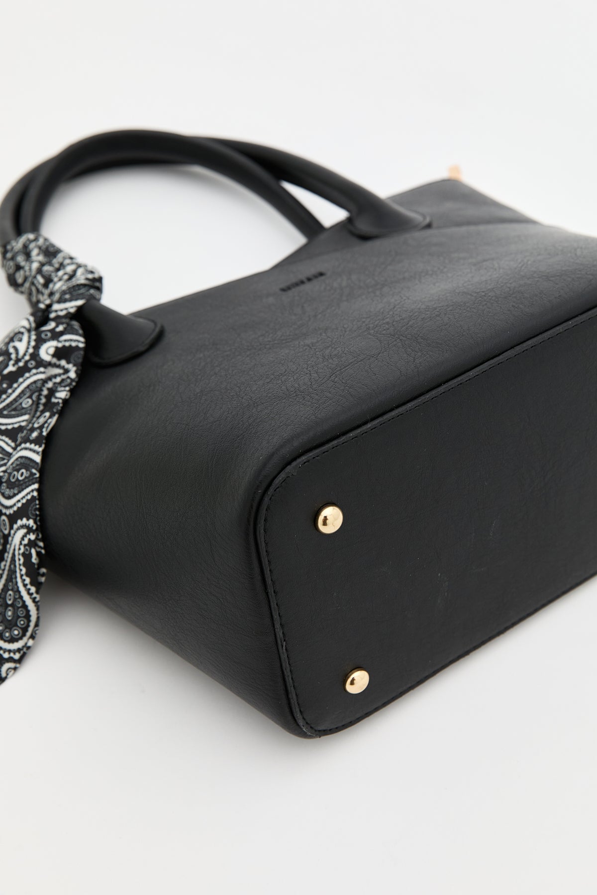 Handbag with Scarf - Black