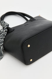 Handbag with Scarf - Black