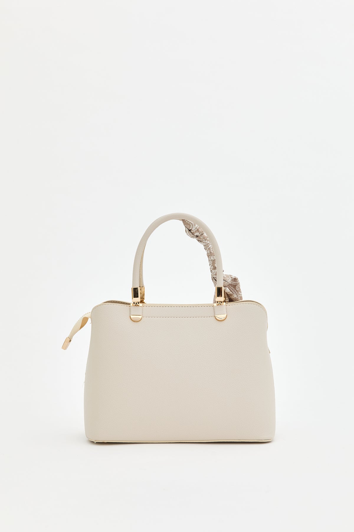 Fularlı Tote Çanta - Bej