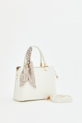 Scarf Tote Bag - White