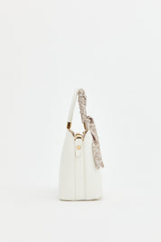 Scarf Tote Bag - White