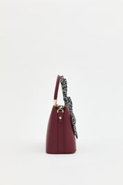Scarf Tote Bag - Burgundy