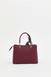Scarf Tote Bag - Burgundy