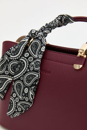 Scarf Tote Bag - Burgundy
