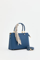 Tote Bag with Scarf - Indigo