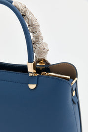 Tote Bag with Scarf - Indigo