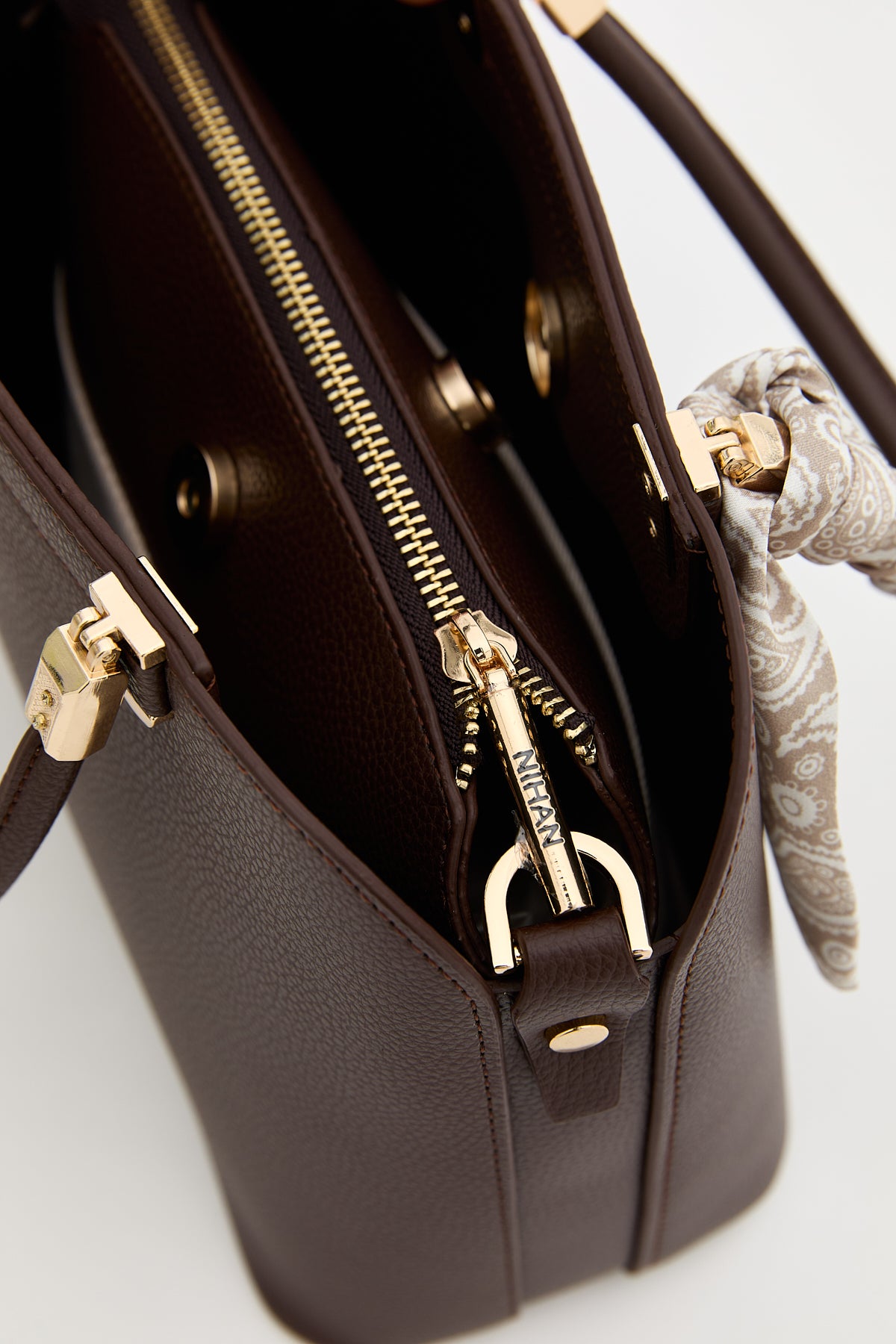 Scarf Tote Bag - Coffee