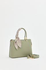 Fularlı Tote Çanta - Mint