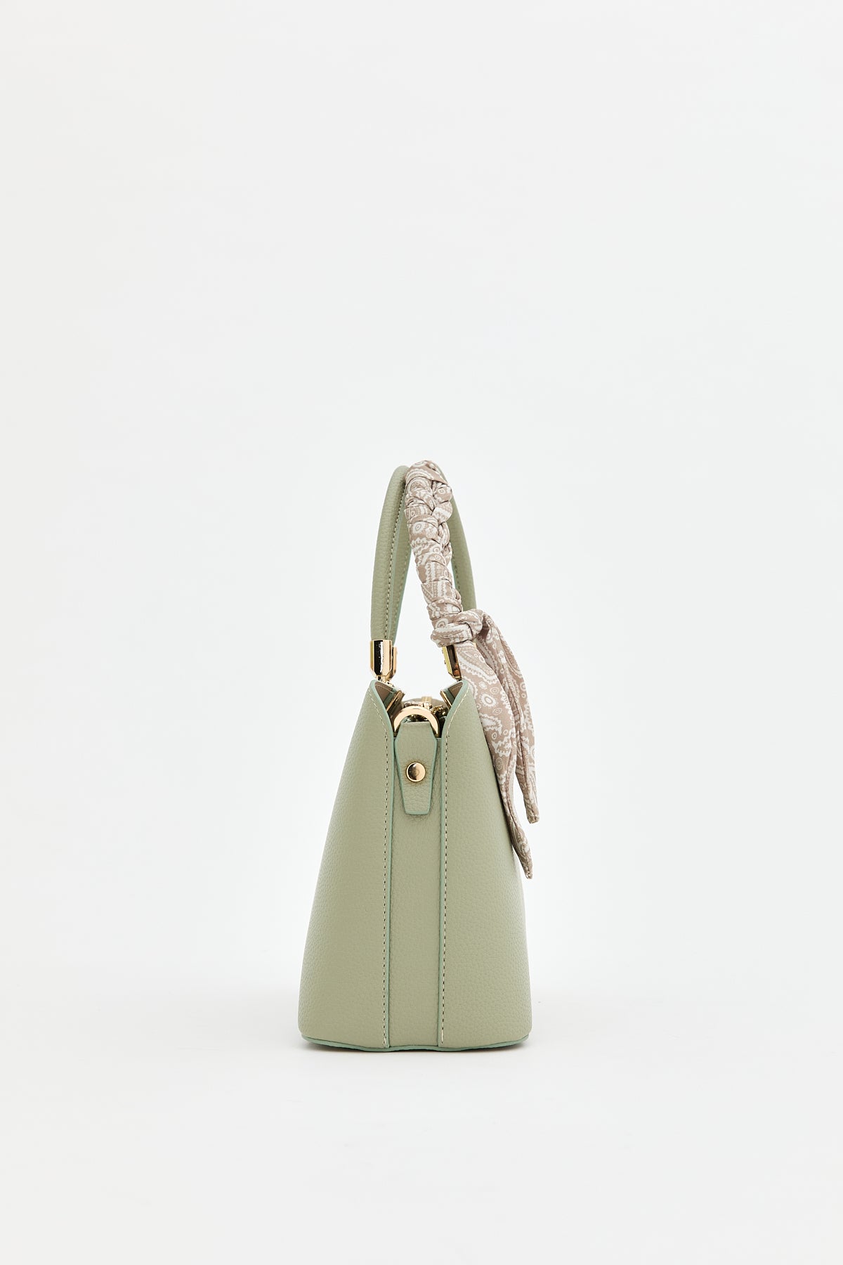 Fularlı Tote Çanta - Mint